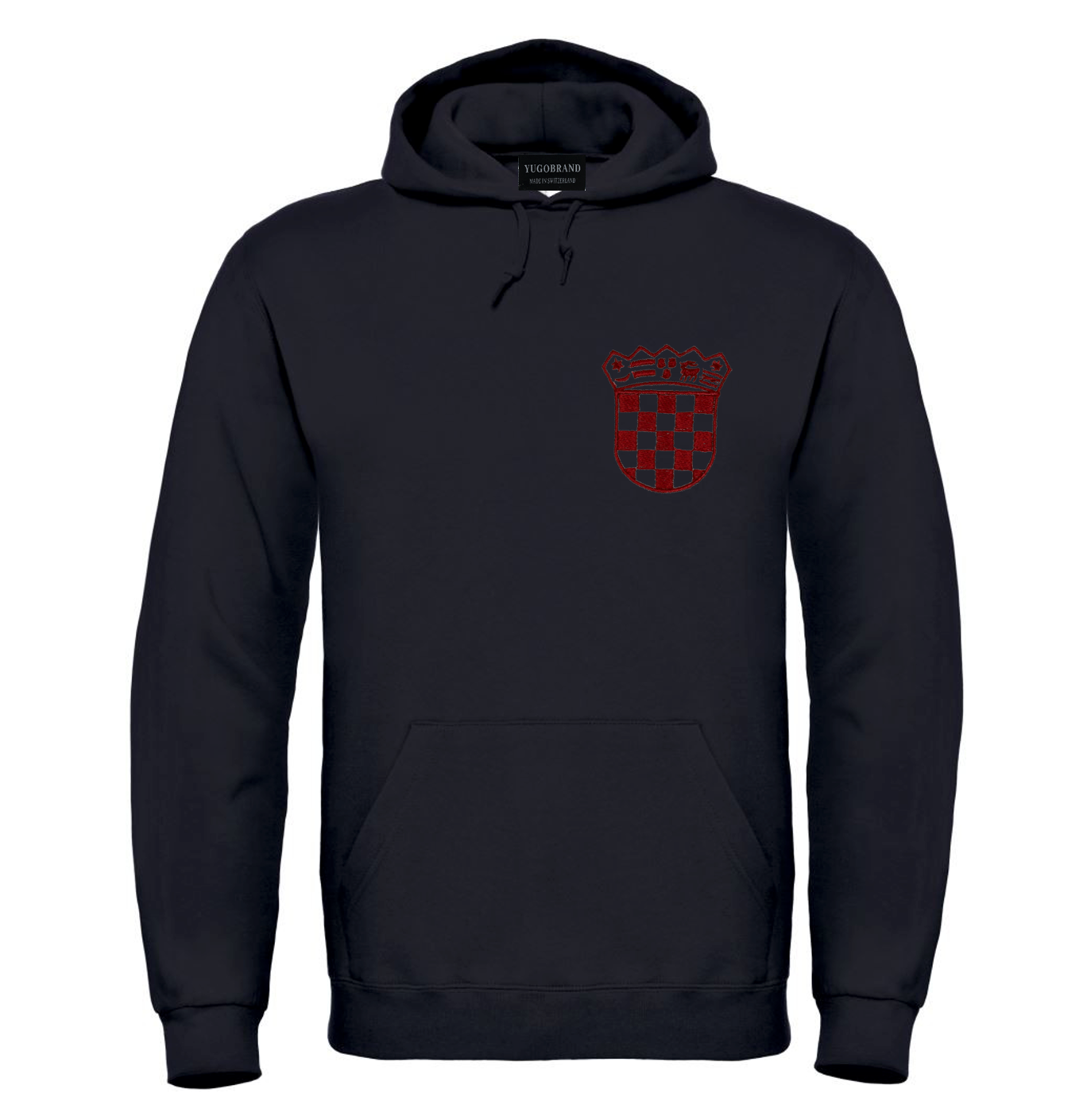 Yugobrand® x embroidered Croatian coat of arms Hoodie Unisex
