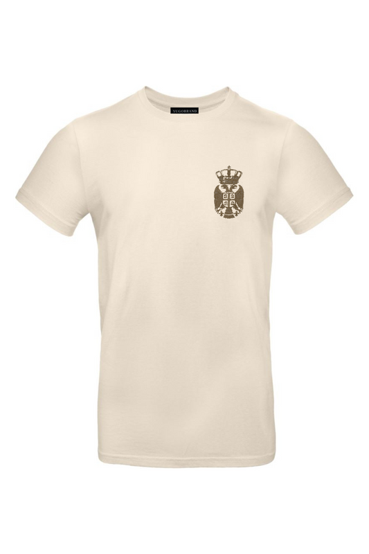 Yugobrand® x embroidered cream Serbian Eagle T-shirt Men