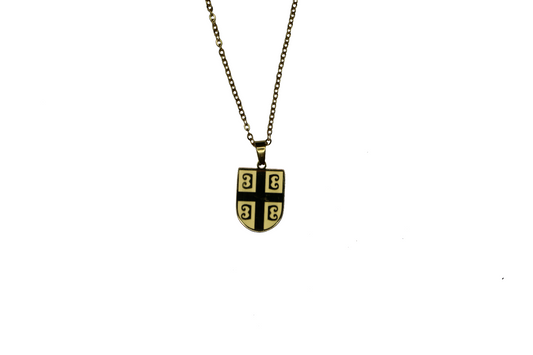 Small Serbian coat of arms necklace – gold