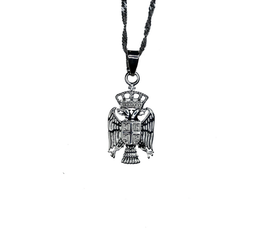 Serbia Eagle necklace – silver