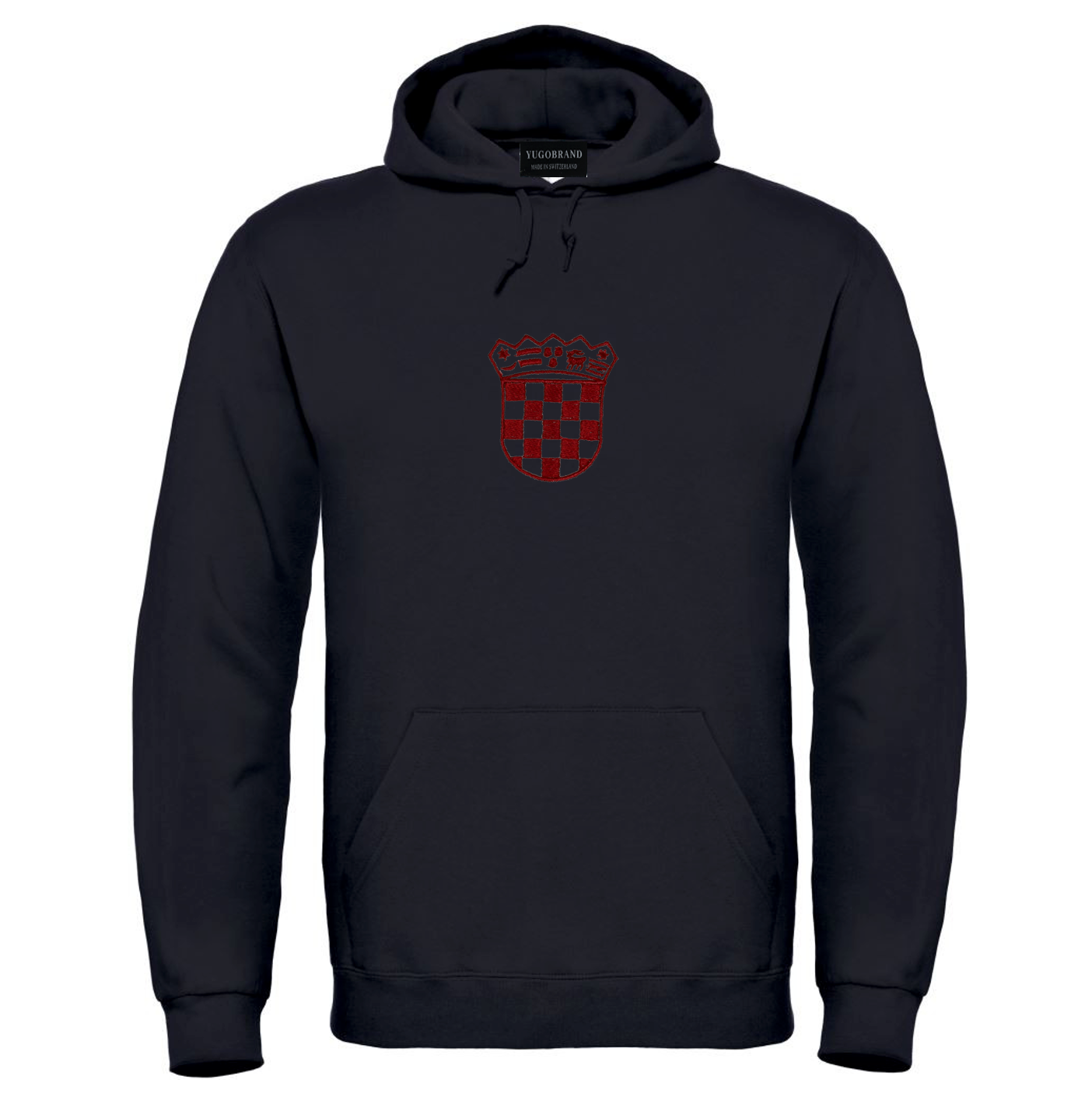 Yugobrand® x embroidered Croatian coat of arms Hoodie Unisex