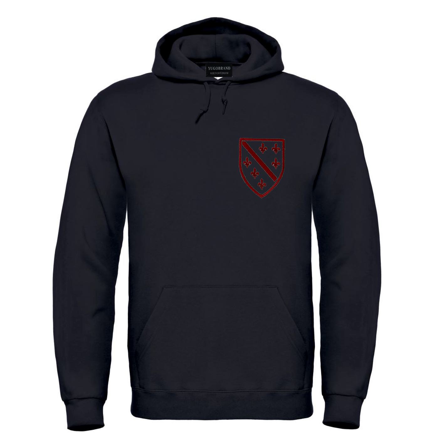 Yugobrand® x embroidered Bosnian coat of arms Hoodie Unisex