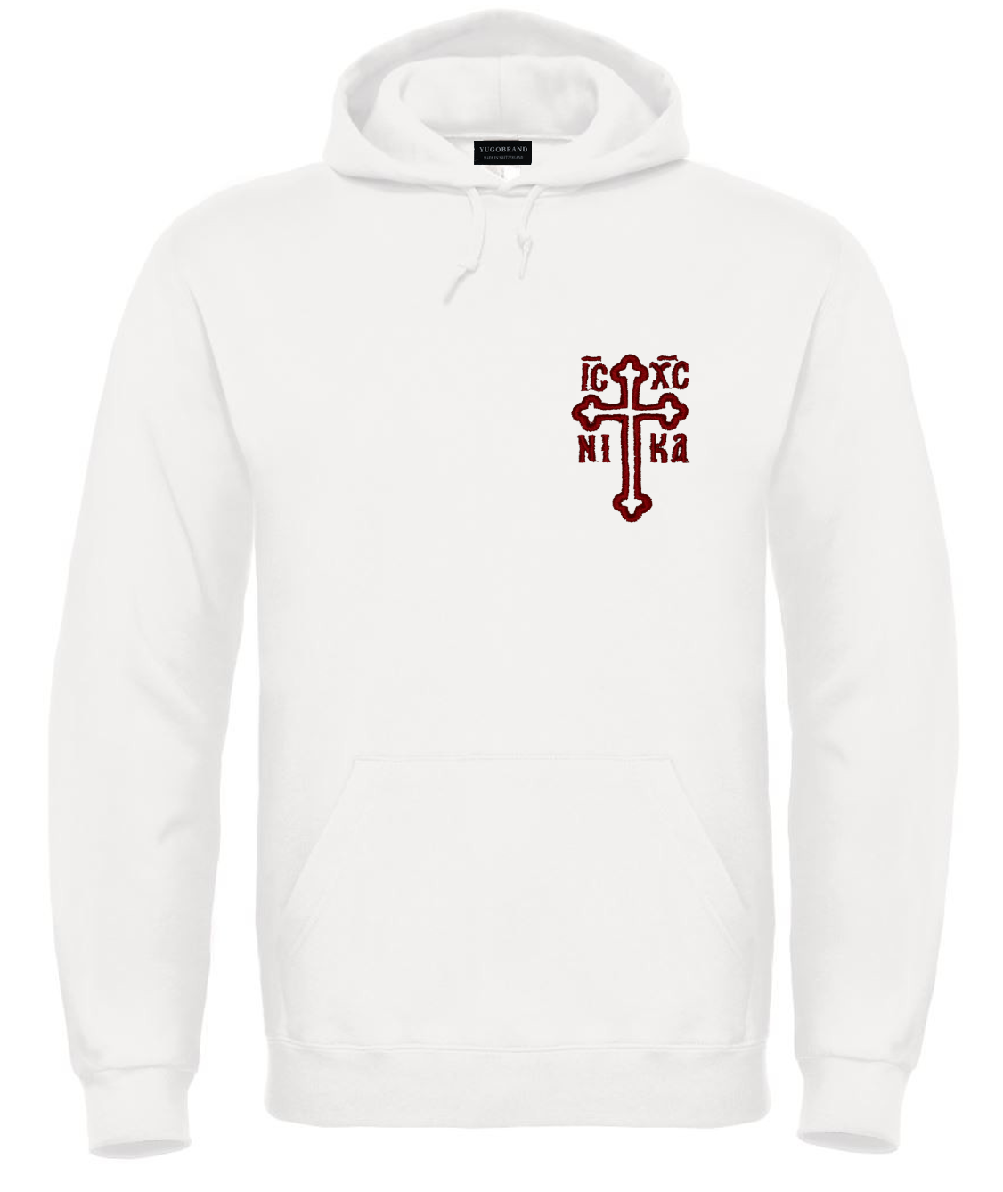 Yugobrand® x embroidered Orthodox Cross Hoodie Unisex