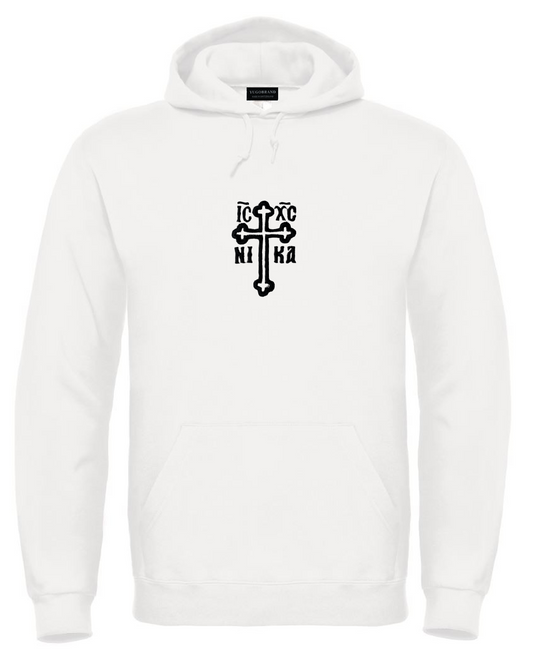 Yugobrand® x embroidered Orthodox Cross Hoodie Unisex