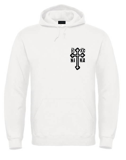 Yugobrand® x embroidered Orthodox Cross Hoodie Unisex